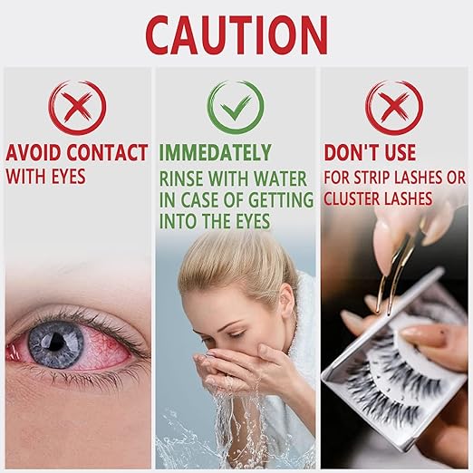 Libeauty Lash Lift Glue 2 Pcs Eyelash Lifting Adhesive Stron Sticky Eyelash Glue for Lash Perm or False Eyelashes and Dissolves Quickly in Water