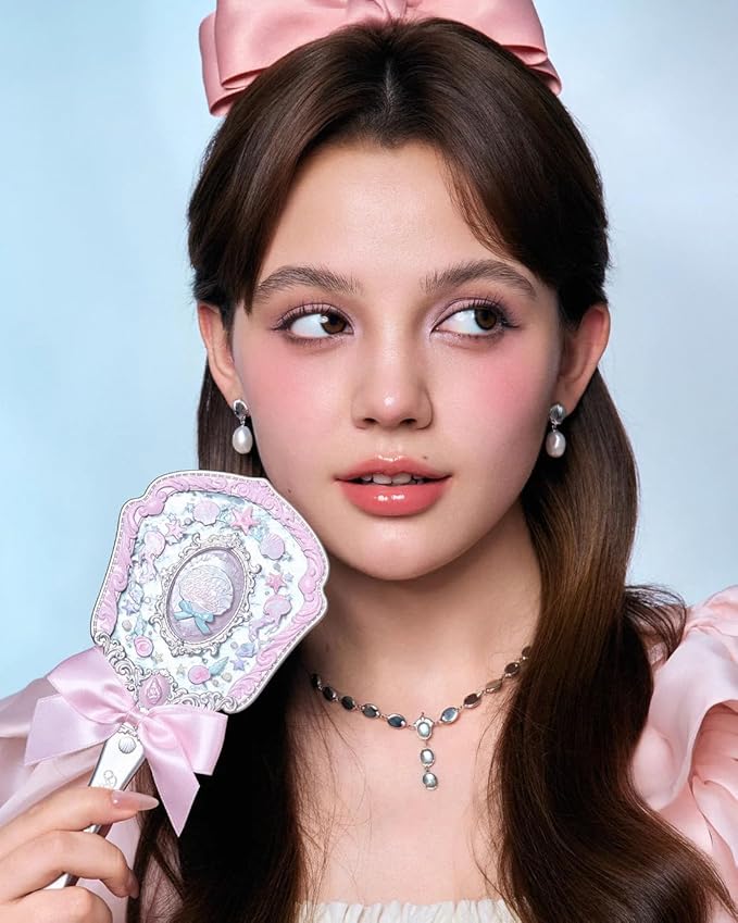 Flower Knows Shell’s Jewel 12-Piece Makeup Gift Box Set,Lip Gloss×2+Blush×1+ Eyeshadow Palette×1+Highlighter×3+Hair Clip×1+Mini Powder Puff×1+Blush Brush×1+Eyeshadow Brush×1+Gift Box×1