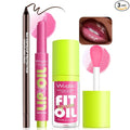 Brown Lip Liner & Pink Lip Gloss Set Moisturizing Lip Kit, Smooth Dark Brown Lip Liner Pencil Hydrating Lip Tinted Oil Non Sticky Lip Click Balm Lightweight Long Lasting Daily Lip Care for Women