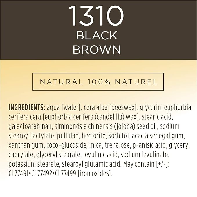 Burt's Bees 100% Natural Nourishing Mascara, Black Brown - 0.4 Ounce (Pack of 2)
