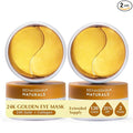 Enaskin Naturals Under Eye Patches for Dark Circles: 60 Pairs 24K Gold Eye Gels Mask - Reduce Wrinkles Puffy & Bags - Skin Treatment Pads - Anti Aging Moisturizer For Women (Gold 2 Pack)