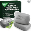 Antifungal Soap | Medicated Jock Itch Treatment, Fights Ringworm & Athlete's Foot | Soothing Tea Tree & Eucalyptus | 1% Tolnaftate for Effective Relief | Travel-Friendly with Soap Case