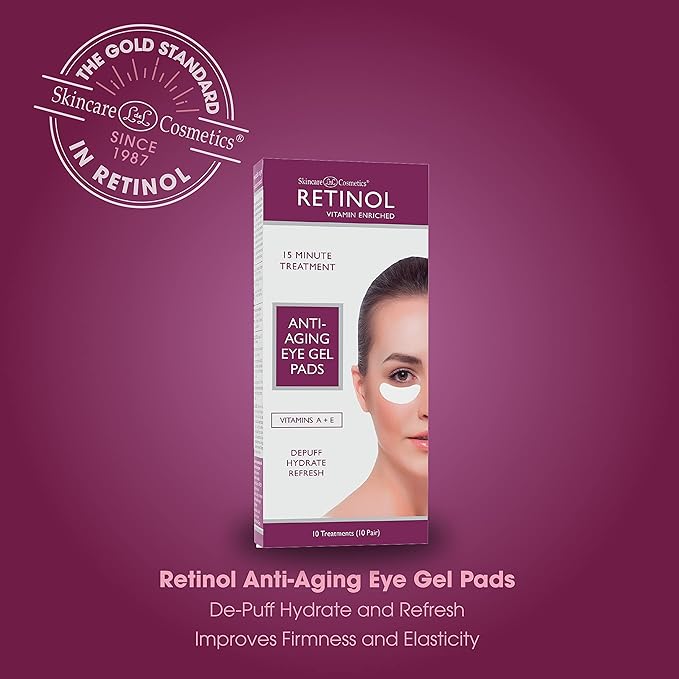 LIVAURA Retinol Anti-Aging Eye Gel Pads – Under Eyes Patches for Dark Circles & Puffiness, Hydrating Collagen Eyes Masks, Cooling Under Eye Gel Patches for Bags, Wrinkles & Fine Lines For Undereye