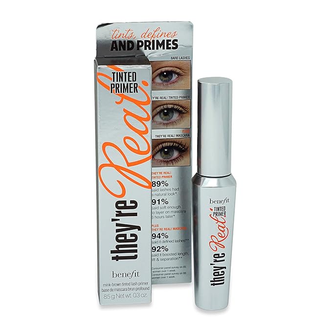 Benefit They're Real Tinted Lash Primer, Mink Brown, 0.3 Fl Oz