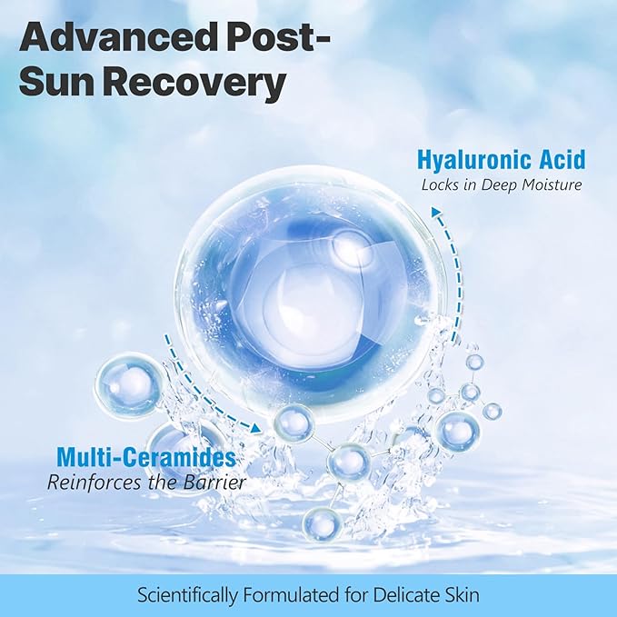 Dog Post-Sun Recovery Serum - Soothes Hot Spots, Redness & Sun Discomfort | Repairs Moisture Barrier with Ceramides | For Ears, Belly & Paws | Fast-Absorbing Formula (1.85 fl oz)