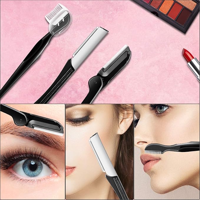Eyebrow Kit, Multipurpose Exfoliating Dermaplaning Tool Face kits for Women Girl, Eyebrow Grooming Set (9 in 1)