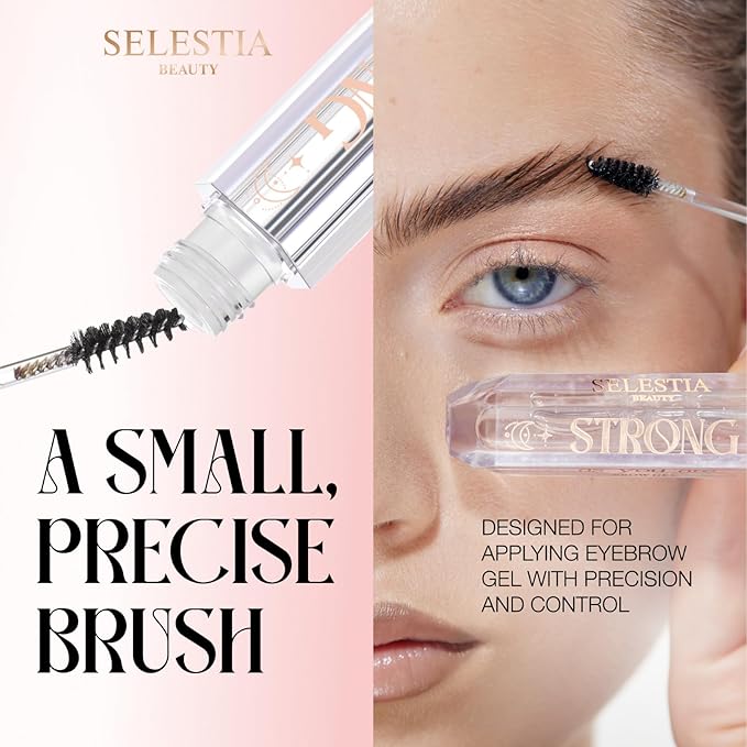 SELESTIA BEAUTY Clear Eyebrow Gel – Long-Lasting Formula for Strong Hold & Natural Finish, Clump & Flake Free – Taming & Defining Brow Lamination Gel, 0.095 fl.oz. – Strong As You Are
