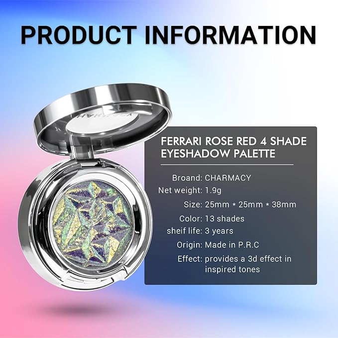 CHARMACY Duochrome Eyeshadow, Insane Shifters Chameleon Eyeshadow, Creates High-Impact, Metallic Eye Looks, 100% Vegan and Cruelty Free (Chameleon-#805, 0.06 Ounce (Pack of 1))