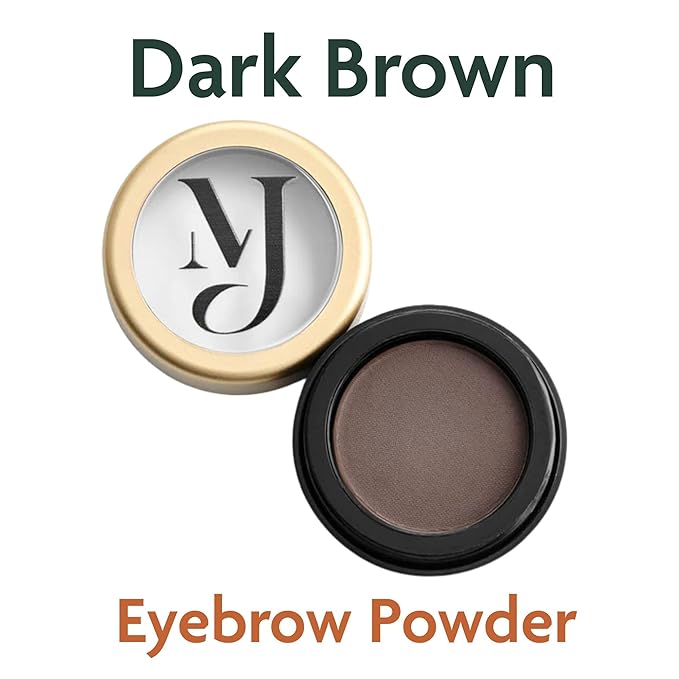 Marie-José Eyebrow Powder – Highly Pigmented, Vegan & Cruelty-Free, Natural-Looking Brows, Long-Lasting Finish (Dark Brown)