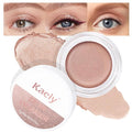 evpct Single Cream Eye Shadow Palette Pot Makeup for Older Women, Sand Shimmer Glitter Metallic Monochrome Cream to Powder Eyeshadow Palette Eye Brightener, Highly Pigmented Waterproof Blendable