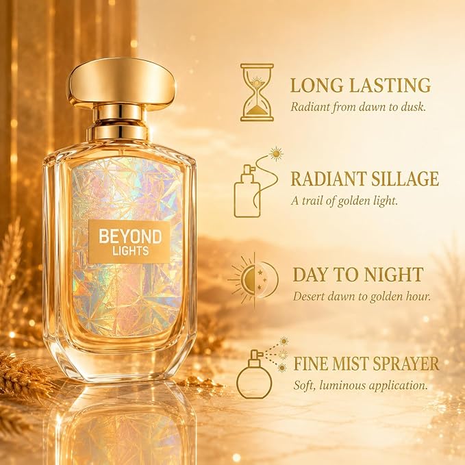 Beyond Lights Eau de Parfum for Women, 100ml / 3.4 fl oz Long-Lasting Perfume Spray, Chypre Floral Fragrance with Black Pepper, Italian Mandarin, Jasmine Sambac, Rhubarb, Patchouli & Musk,