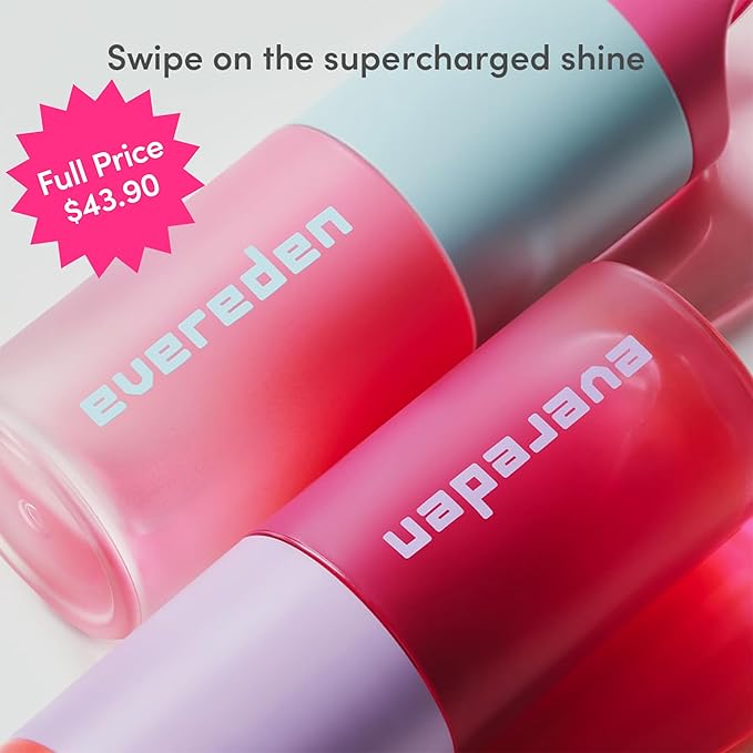 Evereden Kids Tinted Non Toxic Lip Gloss Kit: Ruby Red & Sakura Pink - Non Toxic Makeup Kit for Girls - Vegan Makeup for Kids - Hydrating Lip Gloss with Sunflower, Avocado & Grapeseed Oils | Non Toxic, Vegan