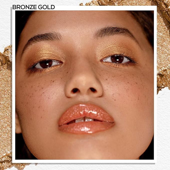 MAKI YIKA Gold Crème Eyeshadow Single, Shimmer Dark Bronze Cream Eye Shadow palette for Women Color Stay Long Lasting Waterproof Eye Makeup Monochrome Eyeshadows,#19