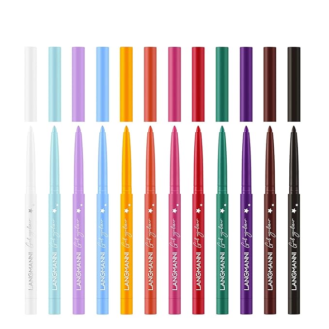 12 Colors Eyeliner Set - Matte Colored Gel Eyeliner Pencils, Waterproof, Smudge-Proof, Long-Lasting Gel Pencils - Natural Eye Liner for Older Women, lapiz de ojos delineador de ojos contra el agua