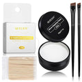 White Brow Mapping Kit, Brow String with White Brow Paste for Brow and Lip, 2pcs Eyebrow Brushes and 50pcs Cotton Swabs, DIY Brow Lip Design at Home and Salon