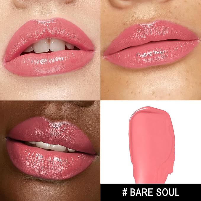 MAKI YIKA Moisture Nude Pink Lipstick for Women Hydrate Tinted Lip Balm for Mother's Day Dry Cracked Lips Sheer Lipstick Lip Tinted Glossy Finish,MA073 Bare Soul