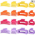Hair Claws 16 Pcs Hair Clips for Women Thin Thick Curly Hair Large and Small Matte Banana Clips Strong Hold Nonslip