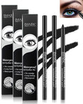 3 Pcs Matte Black Waterproof Smudge-proof Gel Eyeliner Pencil,Fade-Proof Eye Liner Water Line Pencil,Cat Eye/Smoky Eye Makeup Pen,Waterline Gel Eye Liner,Thanksgiving Makeup Gift Set for Women Girl