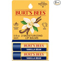 Burt's Bees Vanilla Bean Moisturizing Lip Balm, 100% Natural Origin, Mother's Day Gift, 2 Tubes, 0.15 oz