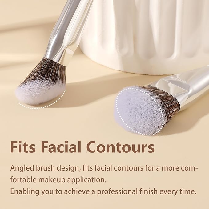 Albeaut Blush Brush, Angled Contoured for Flawless Face Foundation Liquid Cream Cheek Makeup Multitask 202