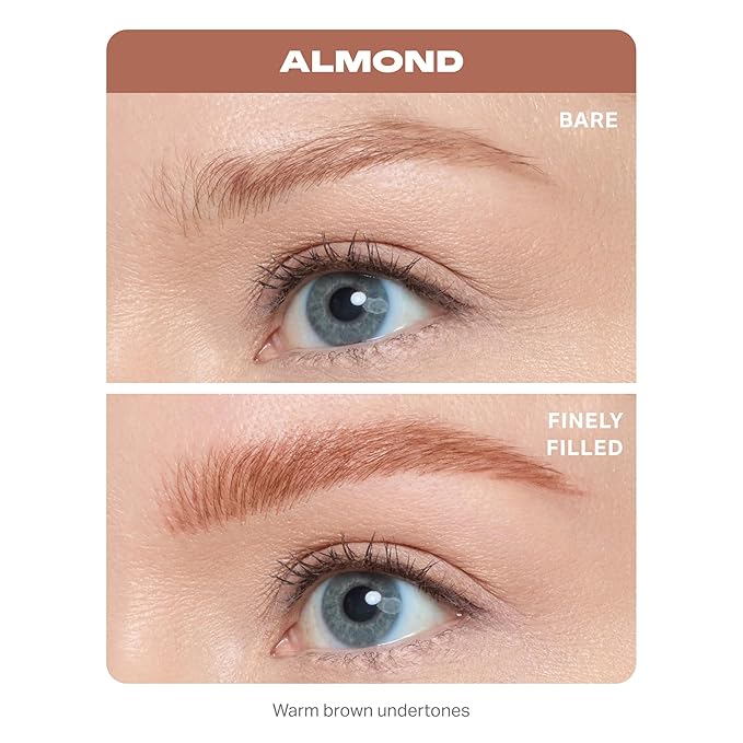 Morphe Nano Brow Pencil - Ultrafine Eyebrow Pencil for Hairlike Strokes - Precision Eye Makeup with Spoolie Brush for Natural Definition and Long-Lasting Wear - Almond (0.001 oz)