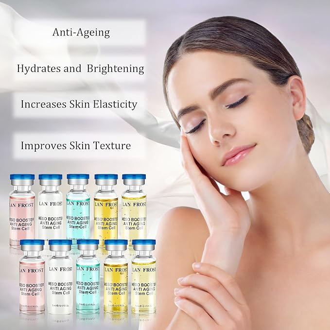 Exosomes for Skin Starter Kit Anti-Aging Hydration Serum Skincare Set, 10 vials Hydration Acid Ampoule Essence Intensive Treatment Booster Kit