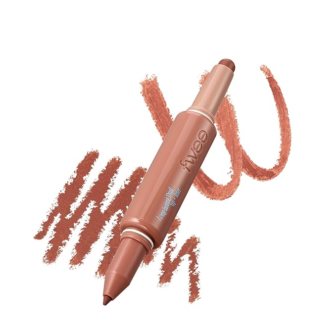 fwee Long Lasting Dual Coloring Stick Lip Liner, Drawn To You | All-in-one dual stick, Retractable Lip Liner Lipstick Combo, Satin Finish | Powerful fixing, Smudge-proof | 1.2g (01 Drawn To You)