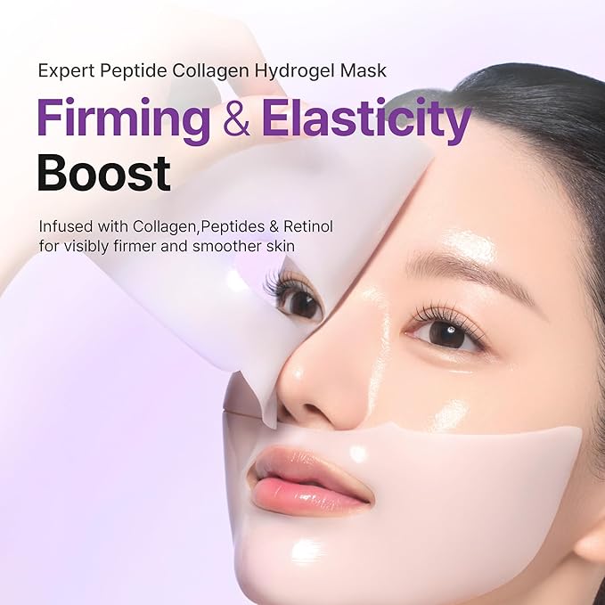 Ariul Expert Peptide Collagen Gel Mask – Firming Hydrogel Sheet Mask for Face, Hydrating & Elasticity Care, Korean Skincare (4 Sheets)