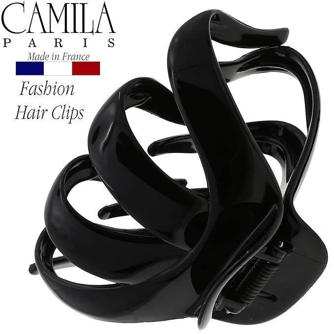 Camila Paris CP3459 French Octopus Hair Clip, Large Hair Clips for Thick Hair, Big Hair Claw Clip for Long Hair, Durable Girls Hair Clips for Women for Wavy Hair, Strong No-Slip Grip. Made in France