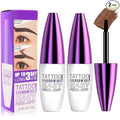 2 Pack Tattoo Eyebrow Gel Easy Peel Off, Waterproof & Sweatproof Eyebrow Tint Peel Off, Easy Peel-Off Eyebrow Gel, Suitable For All Skin Types (Light brown)