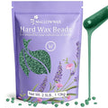 Mallowwax Hard Wax Beads - Wax for Sensitive Skin Hair Removal - 2.5lb Tea Tree Wax Beads for Face, Underarms, Bikini, Legs