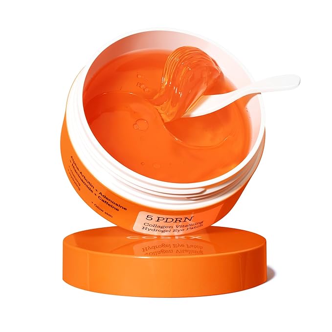 COSRX 5-PDRN Complex Collagen Gel Eye Patches for the look of Dark Circles and Uneven tone, Radiance Care for Tired Under-Eyes with Salmon DNA & Vitamin C, Korean Skincare, Mothers day gift for Mom