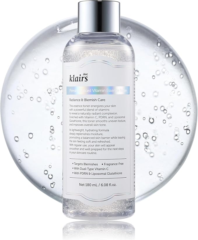 DearKlairs Freshly Juiced Vitamin C Toner – Brightening Liquid Essence with Vegan Salmon-Free PDRN, Niacinamide & 5% Vitamin C, Hydrating Daily Toner for Even Tone, 6.08 Fl Oz