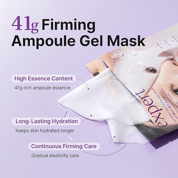 Ariul Expert Peptide Collagen Gel Mask – Firming Hydrogel Sheet Mask for Face, Hydrating & Elasticity Care, Korean Skincare (4 Sheets)