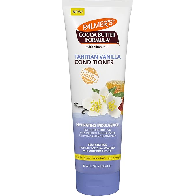 Palmer's Cocoa Butter Formula, Tahitian Vanilla Hair Conditioner, (10.6 Fl Oz), Hydrating & Moisturizing Detangler with Vitamin E & Acacia Honey for Shine, Smoothness & Frizz Control, All Hair Types
