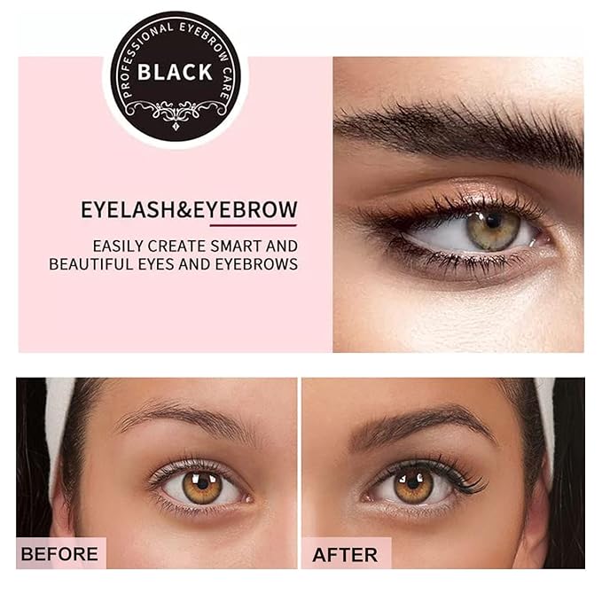 Lash Color Kit, Professional Black Lash and Brow Set with Natural Ingredients, Stay-True Vibrant Color, Safe & Easy Home DIY 7ml (Black)