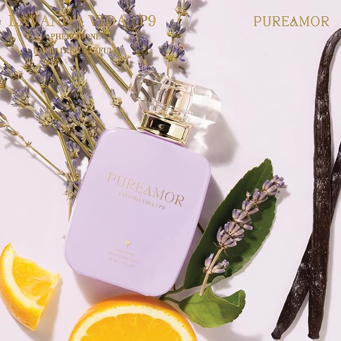 PUREAMOR Pheromone Perfume for Women, Lavanda Vida Extrait de Parfum - Long Lasting Bold Floral Lavender Scent, 30% High Concentration, Full Size Fragrance Spray, 1.0 oz / 30 ml