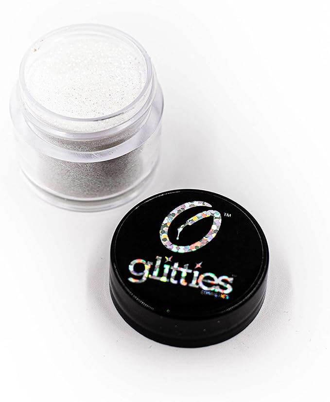 GLITTIES - ICY Mint - Cosmetic Grade Extra Fine (.006") Loose Glitter Powder Safe for Skin! Perfect for Makeup, Body Tattoos, Face, Hair, Lips, Soap, Lotion, Nail Art - (10 Gram Jar)
