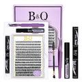 B&Q Lash Clusters Kit 280PCS Eyelash Clusters Kit,30D 40D C 9-16MIX Individual Lash Comfortable Eyelash Extension Set, Classic Look with Bond and Seal Waterproof, Remover DIY at Home(Set,30D40D-C)