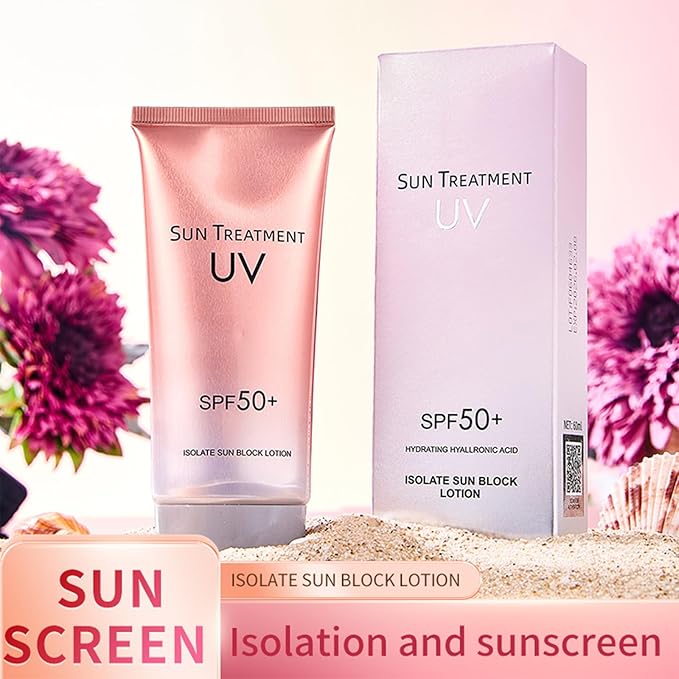 Sunscreen Lotion SPF 50 PA++++ Broad Spectrum UVA/UVB Protection, Lightweight Non-Greasy, Face & Body Sun Cream for All Skin Types
