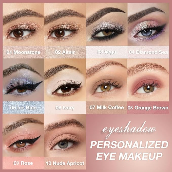 Single Cream Eyeshadow,Nude Apricot Matte Eye shadow Pallette,Waterproof&Long Lasting Mini Eyeshadow,Soft Matte Eye Makeup,Vegan & Cruelty-Free Eye shadow for Brown Blue Green Eyes #10