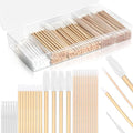230 Pcs Brow Lamination Supplies with Plastic Box Wooden Micro Eyebrow Brush Spoolies Disposable Lip Applicators Eyelash Brush Mascara Wands Micro Swabs Brow Lamination Kit for DIY Eyelash Lift