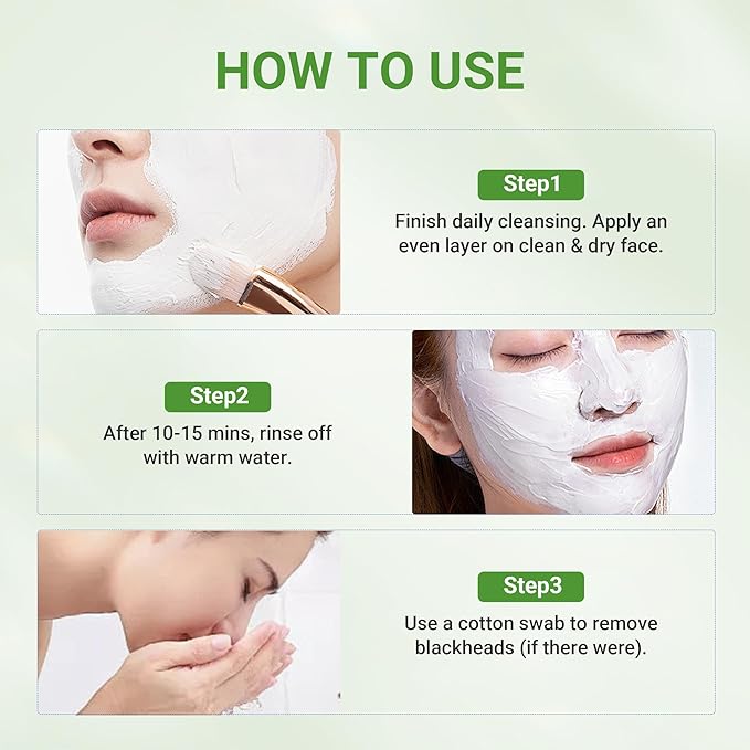 3X Acid Clay Mask with Amazonian White & Glacier Clay, Deep Cleansing Facial Skincare for Pore Minimizing Oil Control & Detox, Face Mask for All Skin Types, 3.53 oz