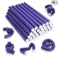 30 Pcs Heatless Hair Curlers 7 x 0.55 Inch Flexible Curling Rods Soft Foam Rollers No Heat Bendable Hair Rods Roller for Women Short Medium Long Hair, Purple