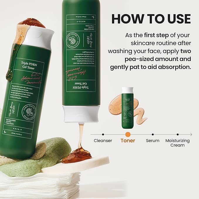 AXIS-Y Triple PDRN Gel Toner for Face – Hydrating Korean Toner with Vegan PDRN, Astaxanthin, Collagen & Peptides – Soothing, Moisture Barrier Repair & Firming Skincare (9.13 fl. oz.)
