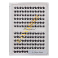 12rows-Large Tray Mixed 8-10-12-14-16mm/Mixed 14-15-16mm/Mixed14mm-16mm/Mixed 18-20mm Wide Stem Individual False Eyelashes Dramatic Black Cluster Eyelashes (MY008-10-12MM MIX)