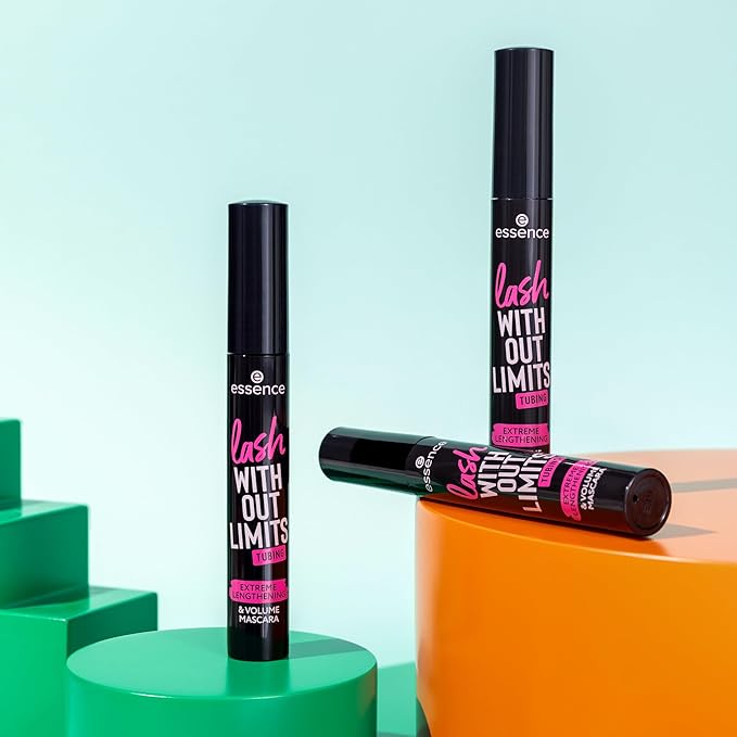 essence | Lash Without Limits Tubing Extreme Lengthening & Volume Mascara | Waterproof & Tubing| Vegan, Cruelty Free & Paraben Free