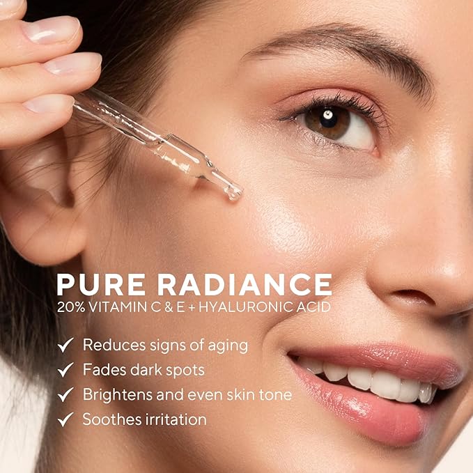 Lupure Professional Vitamin C Face Serum 20%, Anti Aging Facial Super Vit C Serum with Ascorbic Acid Hyaluronic Acid & Vitamin E for Dark Spots, Skin Care, Christmas Gift & Stocking | 1 Fl. Oz
