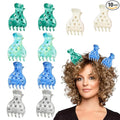 10 PCS Hair Volume Clip for Thick Hair, Root Clips for Curly Hair Volume,Green Blue Claw Clips for Women Root Lifting for Curl