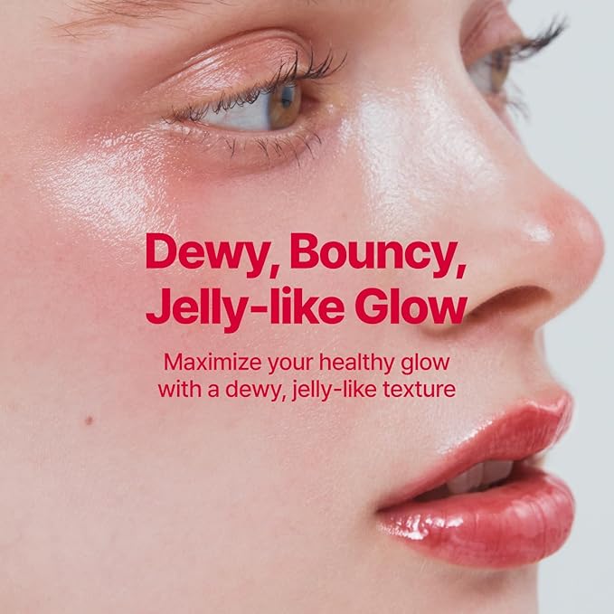 fwee Glowy Jelly Pot | Dewy Jelly Lip & Blush Color, Tinted Glow Balm, Dewy Buildable Finish – Berry Jam (Peony Pink) | 0.14 oz